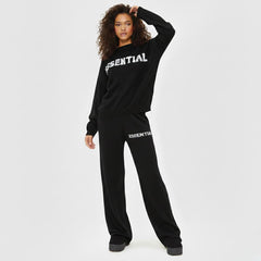 Essential Logo Knitted Top & Wide Leg Trousers Co-ord
