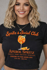 Graphic Printed Crop Top