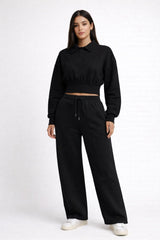 Buttoned Collar Top & Fleece Trouser Co-ord