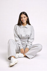 Buttoned Collar Top & Fleece Trouser Co-ord