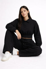 Buttoned Collar Top & Fleece Trouser Co-ord