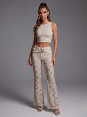 Lace Buckle Detail Co-Ord Set