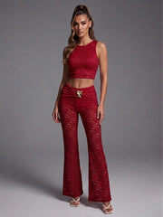 Lace Buckle Detail Co-Ord Set