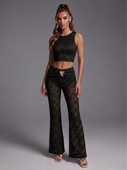 Lace Buckle Detail Co-Ord Set