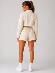 Sporty Side Stripe Detailing Top & Drawstring Shorts