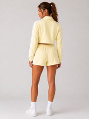 Sporty Side Stripe Detailing Top & Drawstring Shorts