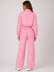 Contrast Stripe Cropped Tracksuit Co-Ord