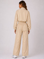 Contrast Stripe Cropped Tracksuit Co-Ord