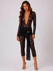 Buckle Detail Short Length Jumpsuit