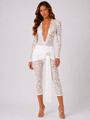 Buckle Detail Short Length Jumpsuit