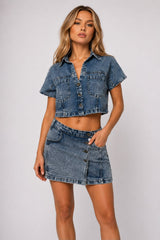 Wrap-Front Skort With Concealed Shorts