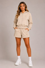 Zip Through Hoodie & Shorts Co-Ord Set
