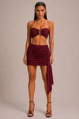 Bandeau Buckle Co-Ord Mini Skirt Set