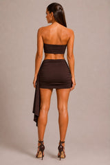Bandeau Buckle Co-Ord Mini Skirt Set
