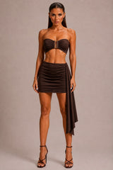 Bandeau Buckle Co-Ord Mini Skirt Set