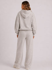 Acid Wash Oversized Hoodie & Wide Leg Jogger Co-Ord Set