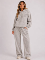 Acid Wash Oversized Hoodie & Wide Leg Jogger Co-Ord Set