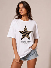 Leopard Star Graphic T-Shirt