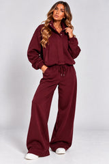 Textured Wide-Leg Lounge Co-Ord Set