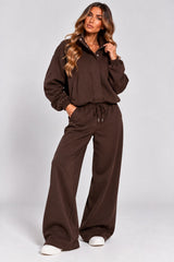Textured Wide-Leg Lounge Co-Ord Set