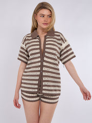 Satin Crop Top & Puffball Minirock Co-ordte