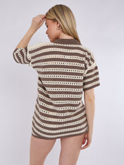 Satin Crop Top & Puffball Minirock Co-ordte