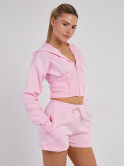 High Waist Hoodie & Shorts Co-ord