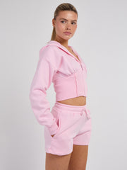 High Waist Hoodie & Shorts Co-ord