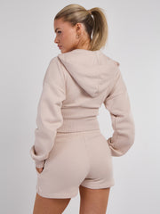 High Waist Hoodie & Shorts Co-ord