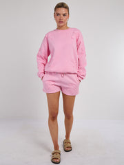 Crucifix Sweined Sweinshirt & Shorts Fleece Coord