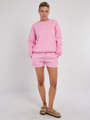 Crucifix Sweined Sweinshirt & Shorts Fleece Coord