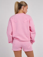 Crucifix Sweined Sweinshirt & Shorts Fleece Coord