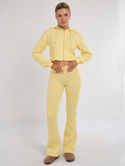 Interlock Cropped Zip Hoodie and Flared Trouser Set