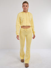Interlock Cropped Zip Hoodie and Flared Trouser Set