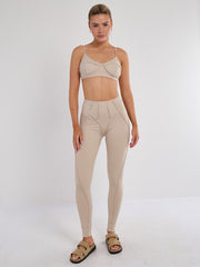 Nahtdetail Bralet und Leggings