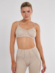 Nahtdetail Bralet und Leggings