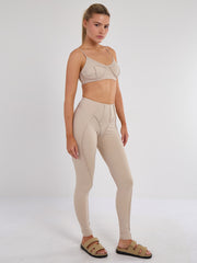 Nahtdetail Bralet und Leggings