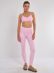 Nahtdetail Bralet und Leggings