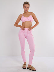 Nahtdetail Bralet und Leggings