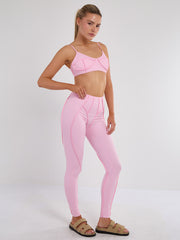 Nahtdetail Bralet und Leggings