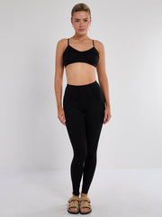 Nahtdetail Bralet und Leggings