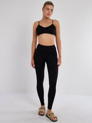 Nahtdetail Bralet und Leggings
