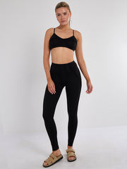 Nahtdetail Bralet und Leggings