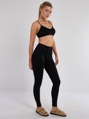 Nahtdetail Bralet und Leggings