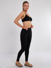 Nahtdetail Bralet und Leggings