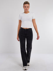 Denim -Jeans gerade Bein