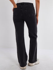 Denim -Jeans gerade Bein