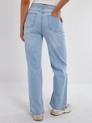 Denim -Jeans gerade Bein