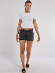 Pantalones cortos de mezclilla de diamante