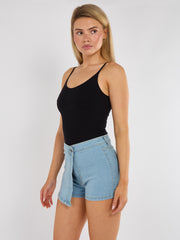 High Waisted Denim Shorts
